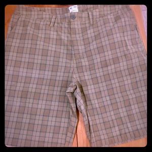 Quicksilver brown plaid shorts